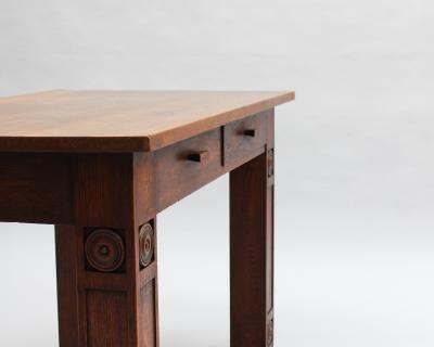 A Fine French Modernist Solid Oak Desk