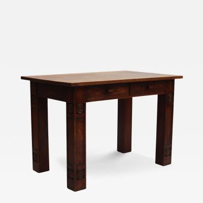 A Fine French Modernist Solid Oak Desk