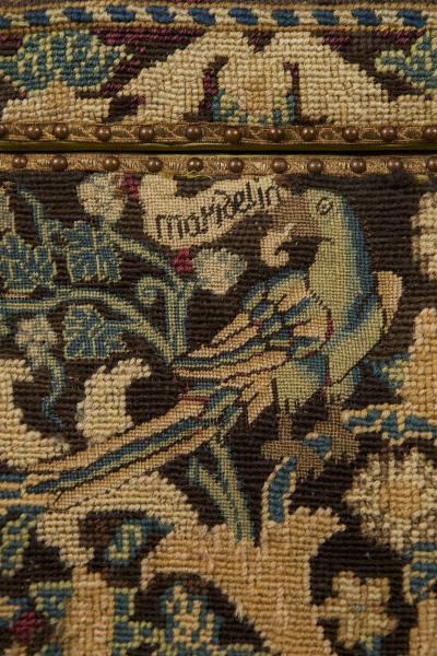 A Fine Gros and Petit Point Needlework Coffret Most Unusually
