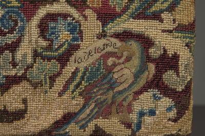 A Fine Gros and Petit Point Needlework Coffret Most Unusually