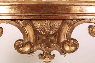 A Fine North Italian 18th Century Giltwood Console Table