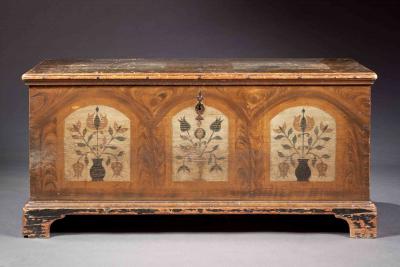 A Fine Painted Dower Chest