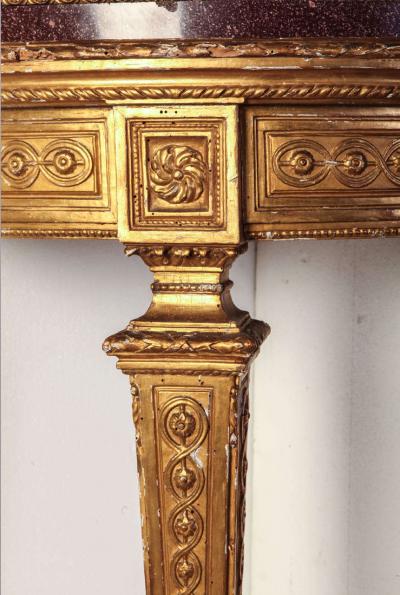 A Fine Pair of 18th Century North Italian Encoignures with Porphyry Marble Top