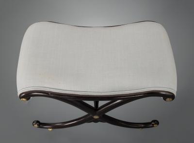 A Fine Pair of Regency X Frame Stools Almost Certainly by Gillows of Lancaster