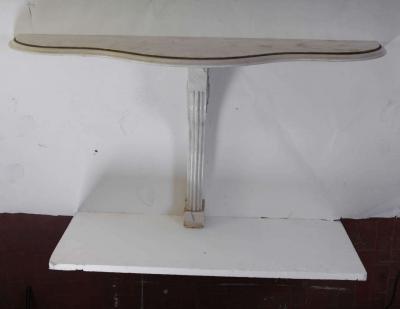A Fine Pair of White Marble Console Tables