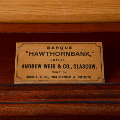 A Fine Presentation Half Hull Model of the Hawthornbank launched in 1889