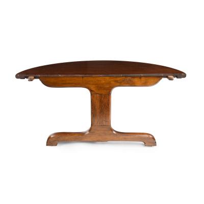 A Fine Quality and Large Four Pillar Brown Oak Extending Dining Table c 1900