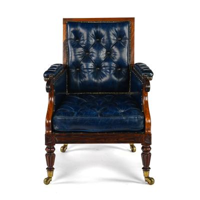 A Fine Rosewood Berg re Armchair Firmly Attributed to Gillows c 1830