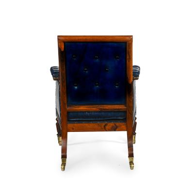 A Fine Rosewood Berg re Armchair Firmly Attributed to Gillows c 1830