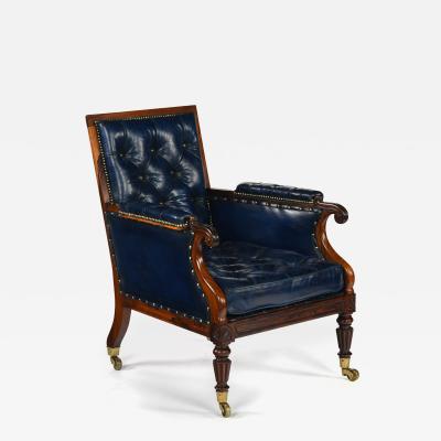 A Fine Rosewood Berg re Armchair Firmly Attributed to Gillows c 1830