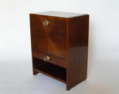 A Fine Small French Art Deco Walnut Bar