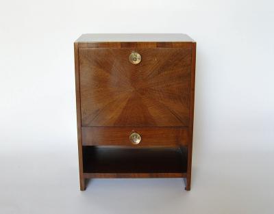 A Fine Small French Art Deco Walnut Bar
