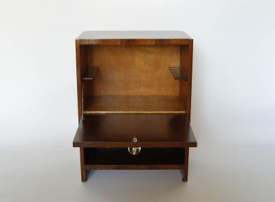 A Fine Small French Art Deco Walnut Bar