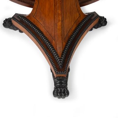 A Fine and Important Regency Pollard Oak and Ebony Centre Table