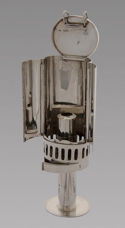 A Fine and Rare Silver Travel Lamp London 1862
