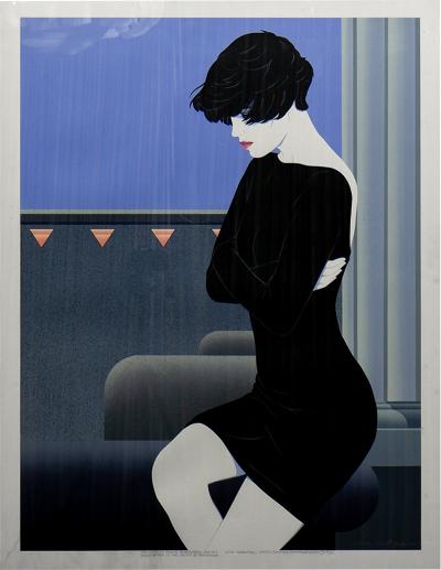 A Framed Art Deco Style Limited Edition Print of a Woman 1980s