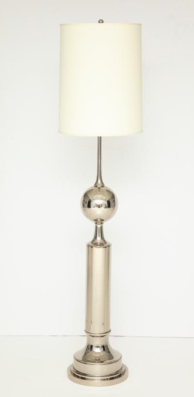 A French 40 s Floor Lamp Crafted on nickel metal 