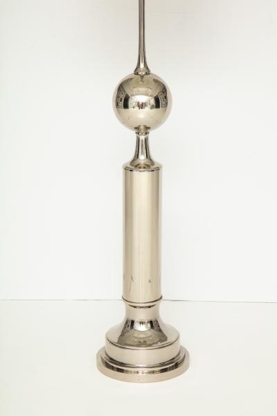 A French 40 s Floor Lamp Crafted on nickel metal 