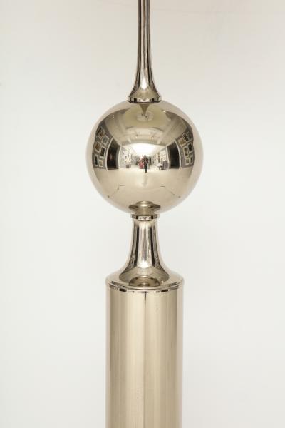 A French 40 s Floor Lamp Crafted on nickel metal 