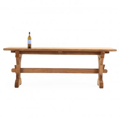 A French Architectural Oak Slab Table C 1945 