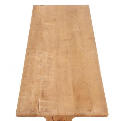A French Architectural Oak Slab Table C 1945 
