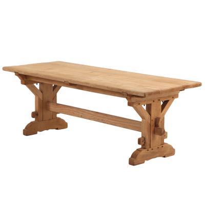 A French Architectural Oak Slab Table C 1945 