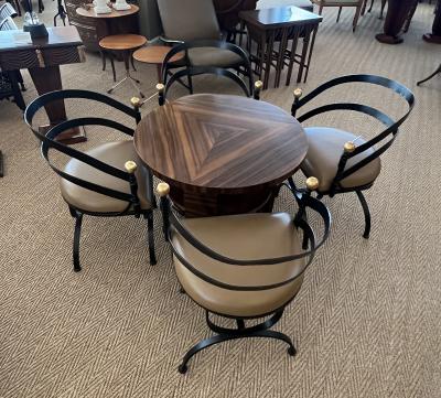 A French Art Deco Macassar Ebony Veneered Circular Side Table