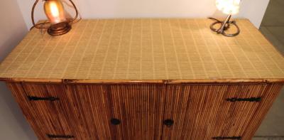 A French Bamboo Iron Work Cabinet circa 1940