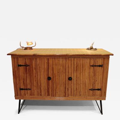 A French Bamboo & Iron Work Cabinet circa 1940