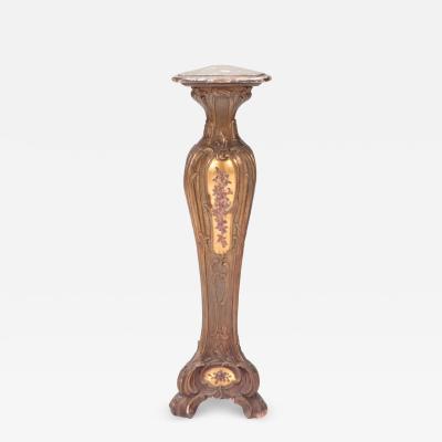A French Bombay pedestal with paint decoration circa 1900 