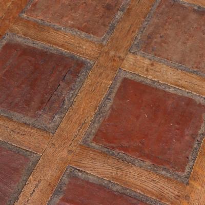 A French Brutalist style tiled oak coffee table C 1960 