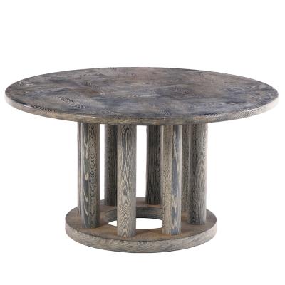 A French Cerused Oak Round Dining Table C 1970