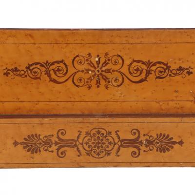 A French Charles X inlaid birdseye maple daybed C 1840 