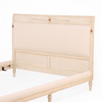 A French Directoire Style Painted and Carved Queen Bed C 1950 