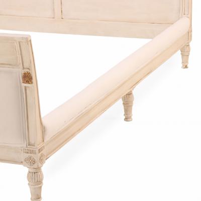 A French Directoire Style Painted and Carved Queen Bed C 1950 