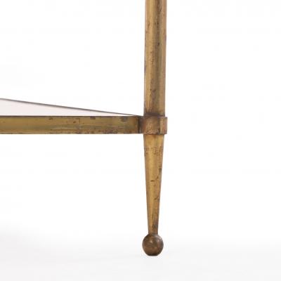 A French Directoire style Marble and Brass Three Tier Table C 1945 