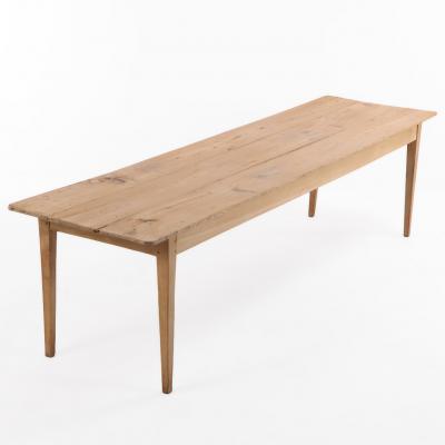 A French Elm Farm Table C 1880 