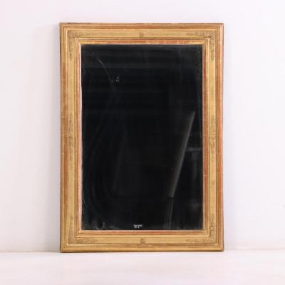 A French Empire style giltwood and gesso mirror C 1880