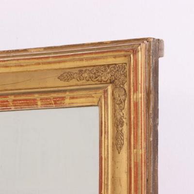 A French Empire style giltwood and gesso mirror C 1880