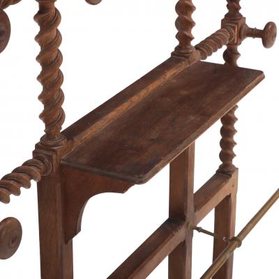 A French Gothic style Twisted Oak Hall Rack C 1870 