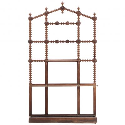 A French Gothic style Twisted Oak Hall Rack C 1870 