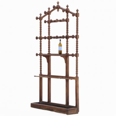 A French Gothic style Twisted Oak Hall Rack C 1870 