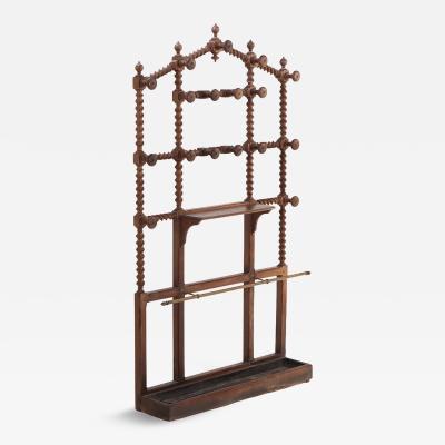 A French Gothic style Twisted Oak Hall Rack C 1870 