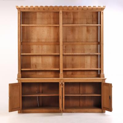 A French Gothic style two part Oak Cabinet C 1900 