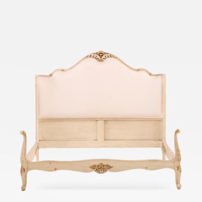 A French Louis XV style Painted Full Size Bed C 1930 