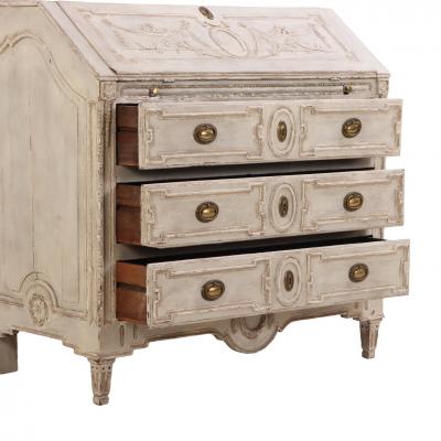 A French Louis XV style Painted Slant Front Desk 18th C 