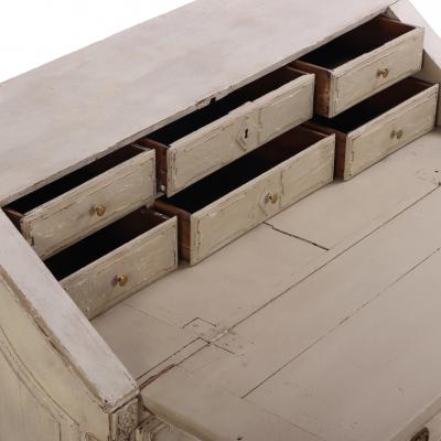 A French Louis XV style Painted Slant Front Desk 18th C 