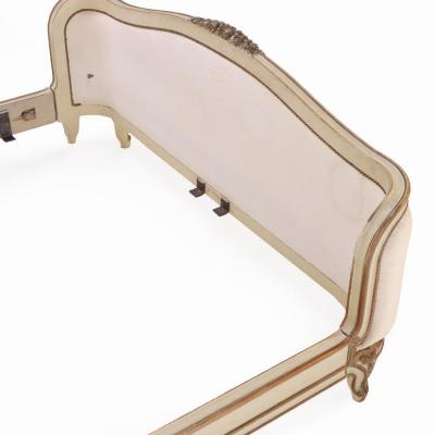 A French Louis XV style Queen size painted and carved bed circa 1940 