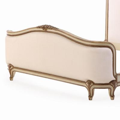 A French Louis XV style Queen size painted and carved bed circa 1940 