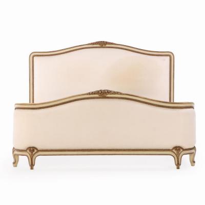 A French Louis XV style Queen size painted and carved bed circa 1940 